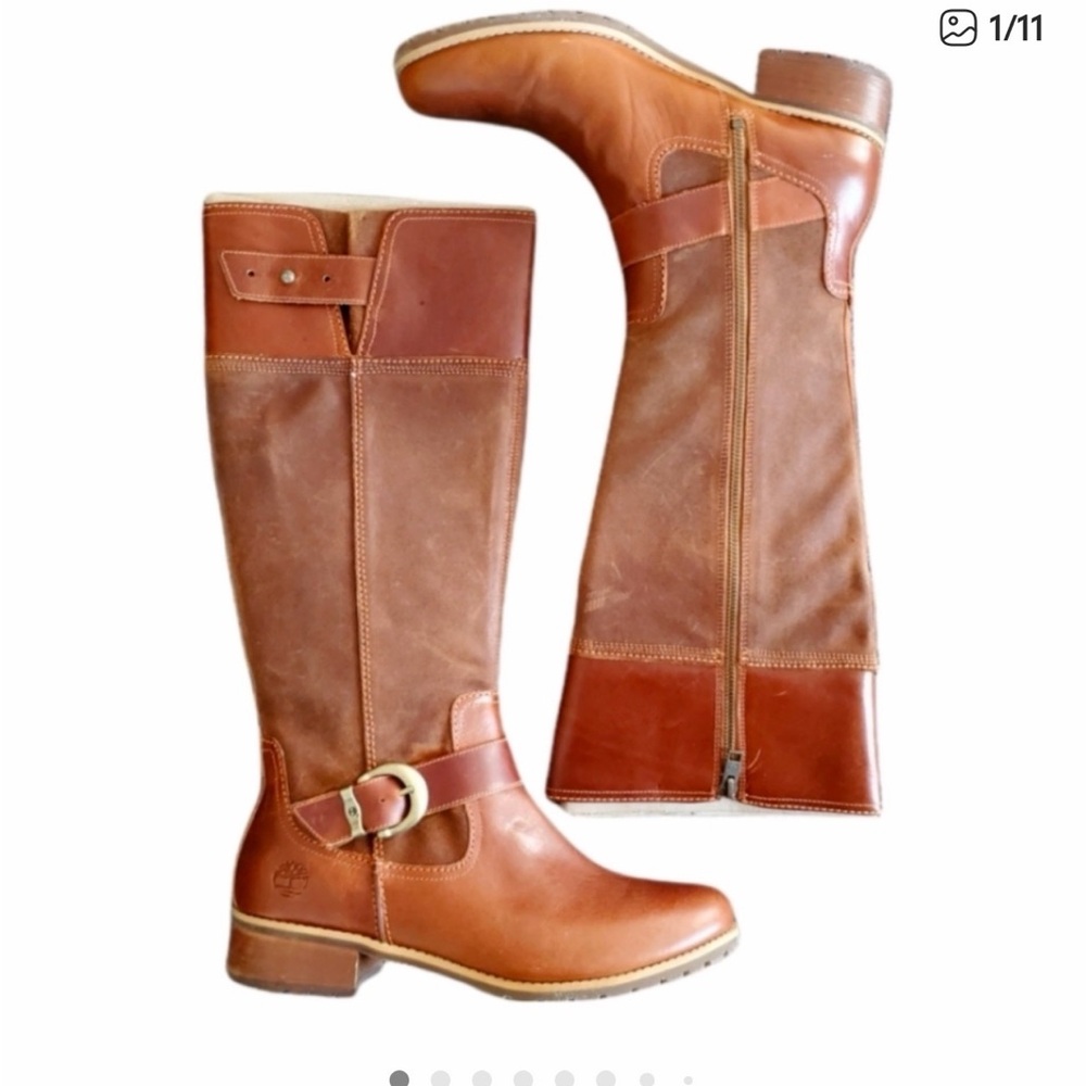 Timberland Earthkeepers Bethel Buckle Tall Zip Boots Brown 11W